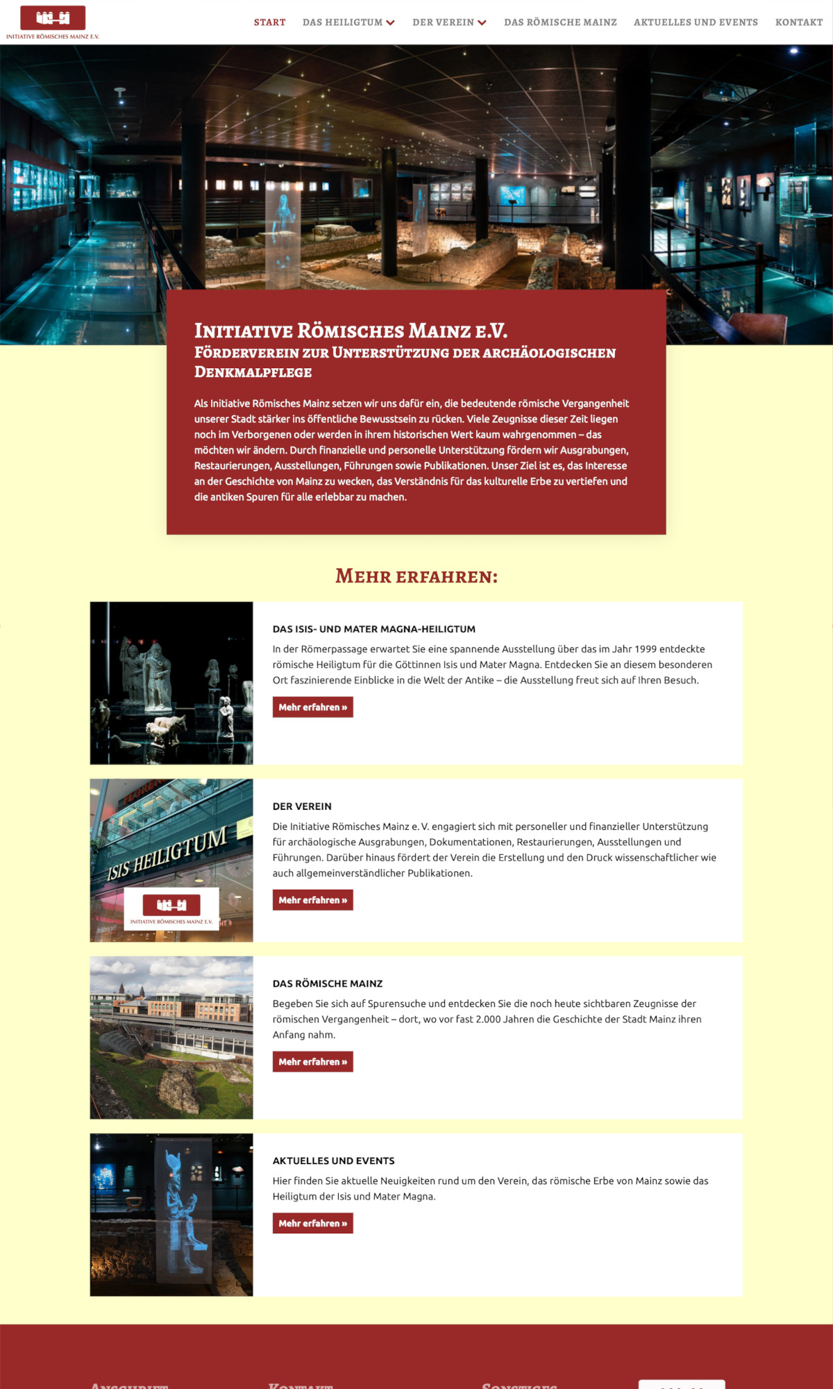 Referenz: Initiative Römisches Mainz e.V. - Förderverein zur Unterstützung der archäologischen Denkmalpflege