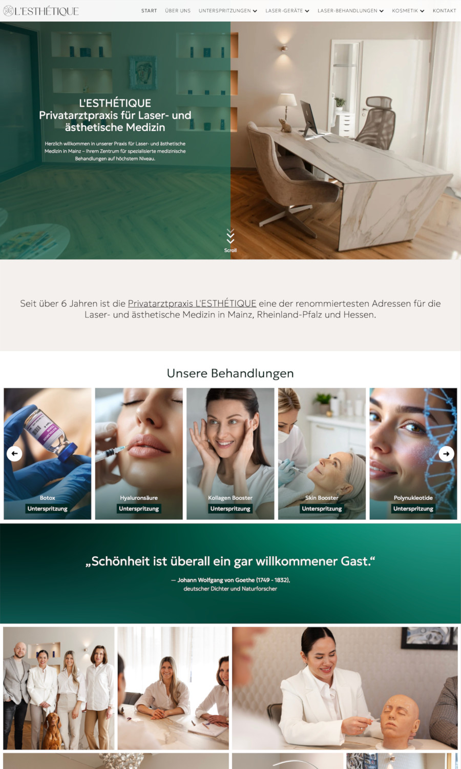 Referenz: Privatarztpraxis L'ESTHÉTIQUE - Praxis für ästhetische Medizin in Mainz