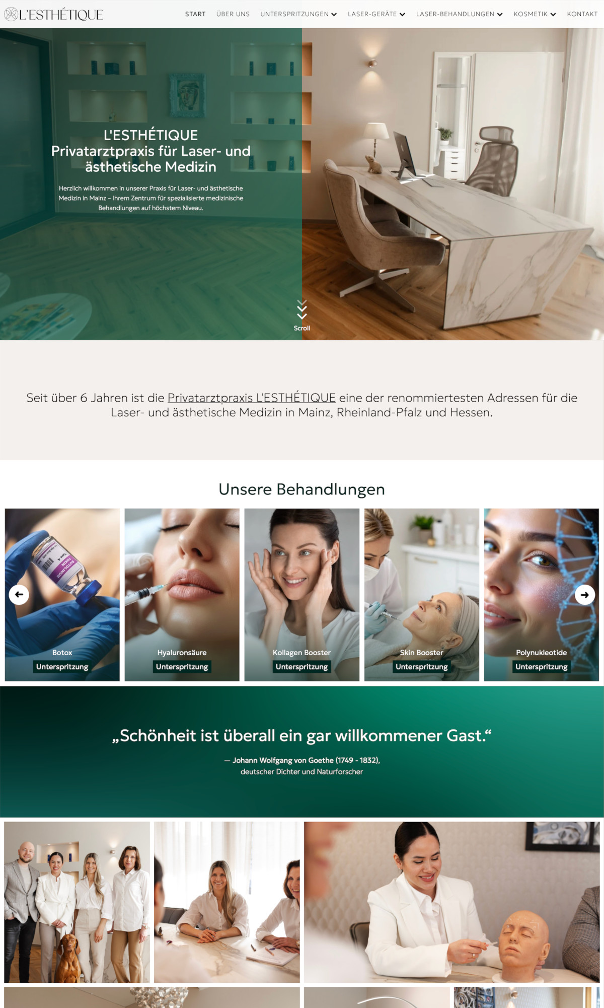 Referenz: Privatarztpraxis L'ESTHÉTIQUE - Praxis für ästhetische Medizin in Mainz